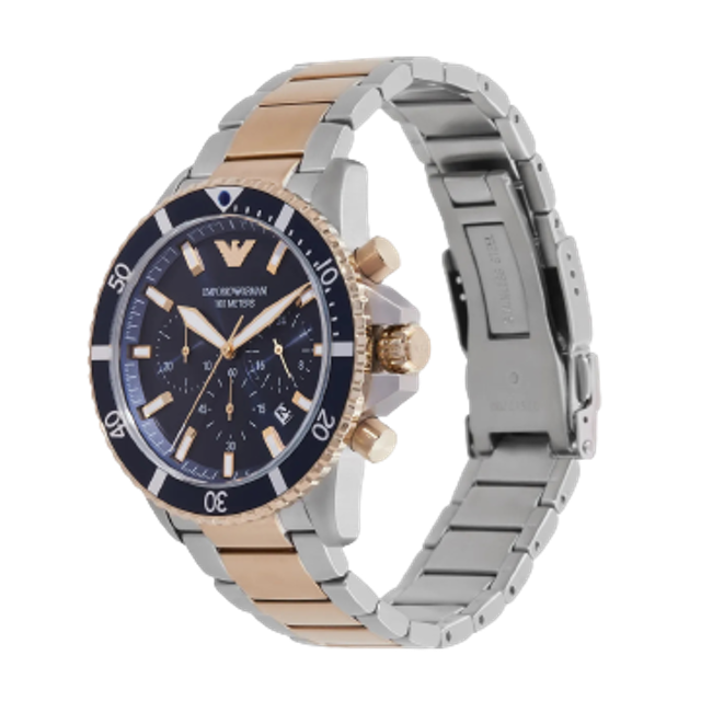 Emporio Armani Chronograph Two-Tone Stainless Steel Watch 1